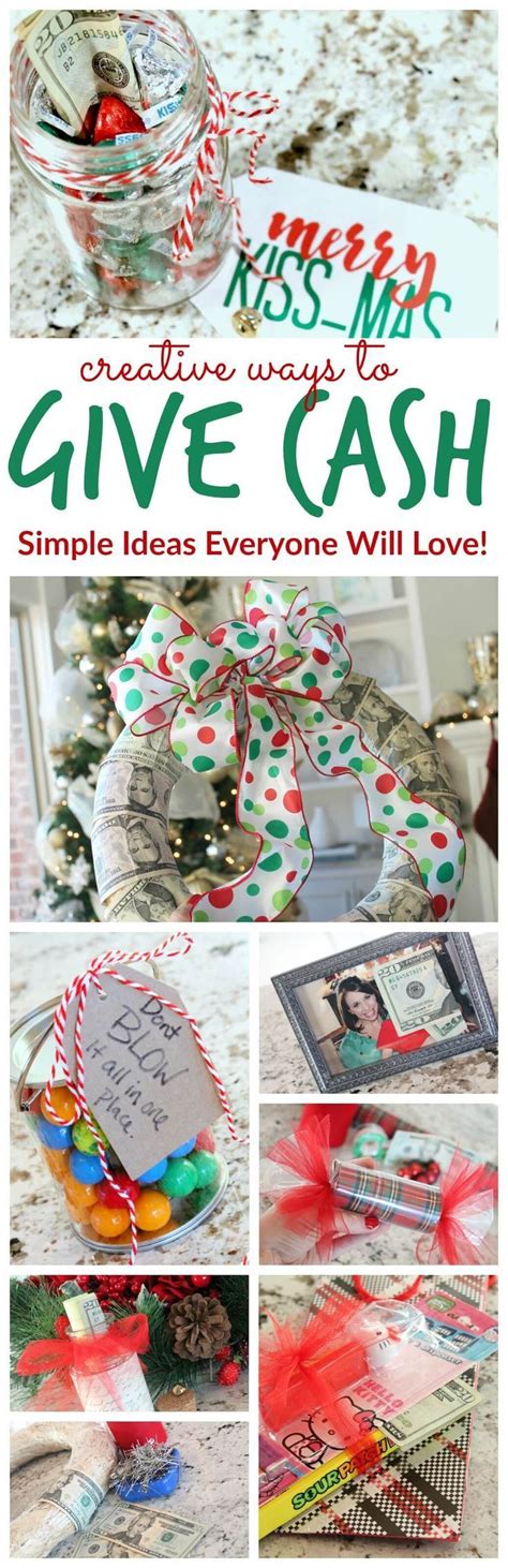 You can use a small tube or roll up paper to create a place in the middle to hide the money. Creative Ways to Give Cash as a Gift! I LOVE these ideas! Fun and Memorable! | Christmas money ...