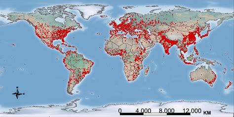 Mapa Zonas MÁs Pobladas Del Mundo Zonegis