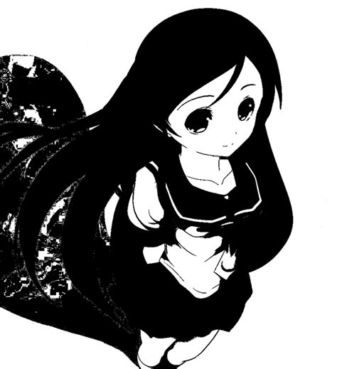 Safebooru 1girl Collarbone Female From Above Greyscale High Contrast