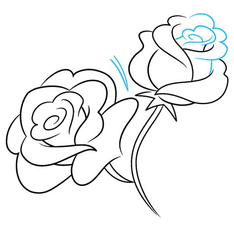 How To Draw A Rose Outline Really Easy Drawing Tutorial