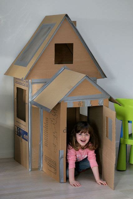 Cardboard Box Houses Cardboard Playhouse Cardboard Box Crafts Build
