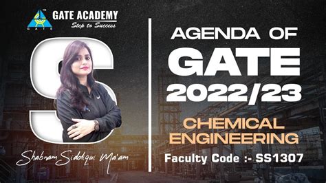 Agenda Of Gate Chemical Engineering By Shabnam Ma Am Youtube