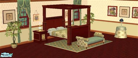 The Sims Resource Colonial Teal Bedroom
