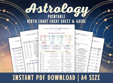Astrology Cheat Sheet Boutique Printables