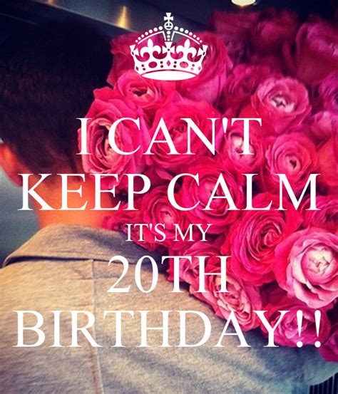 I Cant Keep Calm Its My 20th Birthday Poster Ruby