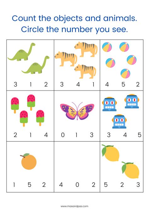 Counting Numbers 1 5 Worksheets