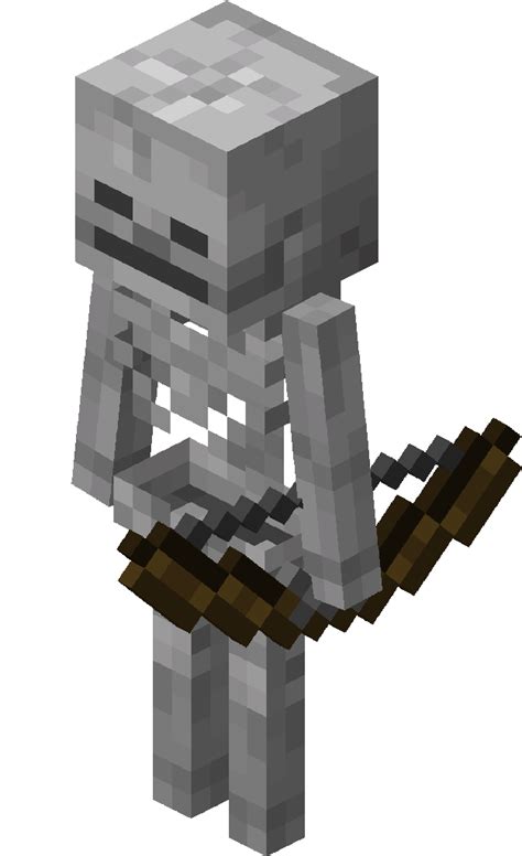The Skeleton Is A Hostile Mob In Minecraft It Carries A Bow And Attacks Players At Long Range