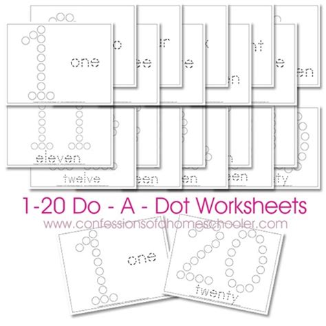 This free printable worksheet provides great practice. Free 1-20 Do-A-Dot Number Printable Worksheets | Free Homeschool Deals