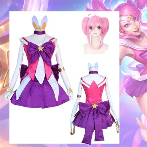 game lol star guardian lux luxanna crownguard the lady of luminosity cosplay costume wig anime
