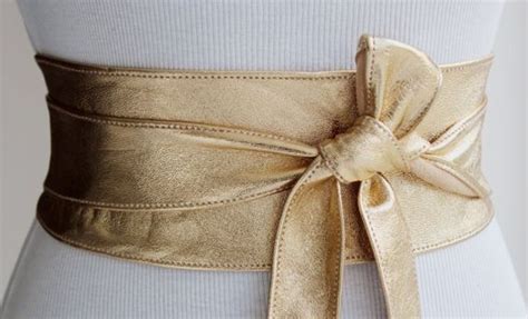 Could Use Wide Gold Ribbon To Make This Belt Leather Obi Belt