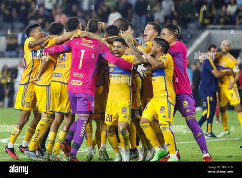 Tigres Uanl Players Celebrate After Their Win Against The Los Angeles