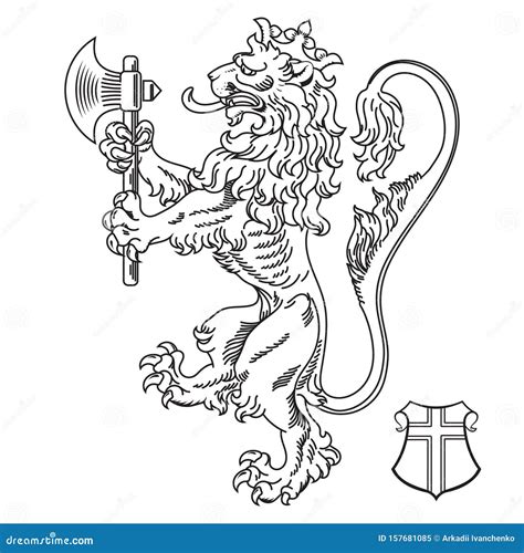 A Medieval Heraldic Coat Of Arms Heraldic Lion Heraldic Lion
