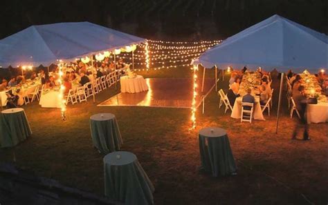 Couples are often worried that their dance floor will be too small, but it's equally important to make sure that the dance floor isn't too big, warns jaclyn fisher, owner of two little. Lighting for an Outdoor Reception - No Tent, No Trees