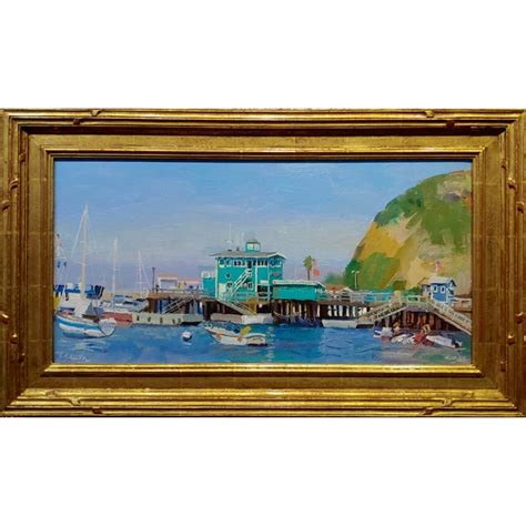 Alex Schaefer Summer Time At The Pier In Catalina Island Oil Painting