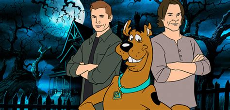 Supernatural And Scooby Doo Titel Und Geheimnisvolles Poster Für Crossover
