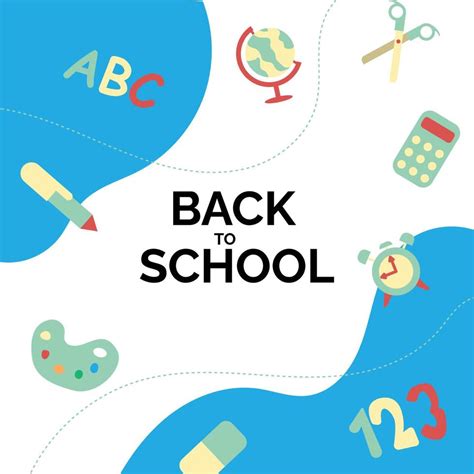 Welcome Back To School Background With School Tools 9393941 Vector Art