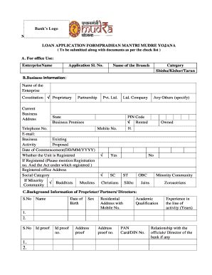 This loan application form template allows customers to share their contact, background and income information. Mudra Loan Kishore Application Form Pdf - Fill Online ...