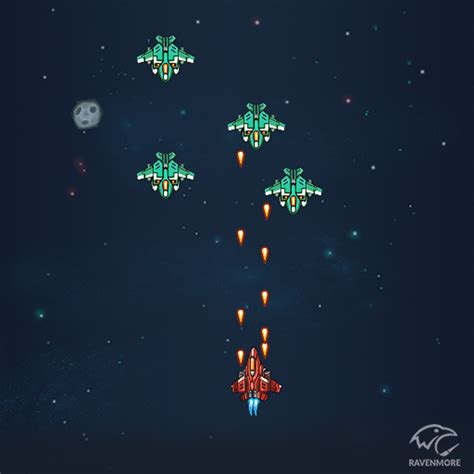 Pixel Space Shooter Assets By Ravenmore