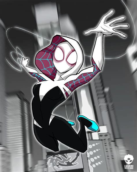 Spider Gwen By Lucianovecchio On Deviantart Spiderman And Gwen