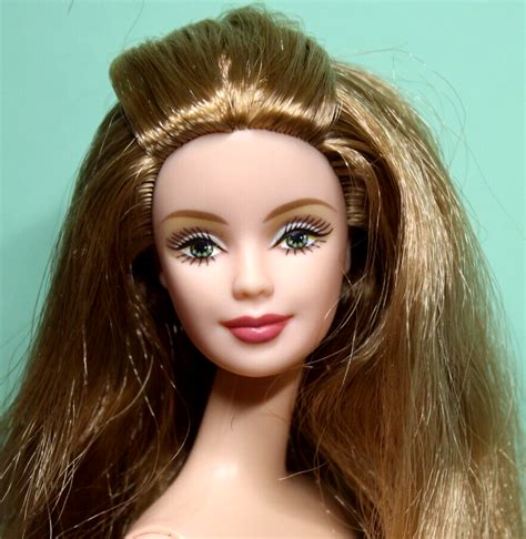 Barbie Doll Nude Dark Blonde Hair Green Eyes Tnt Click Knees Mattel New