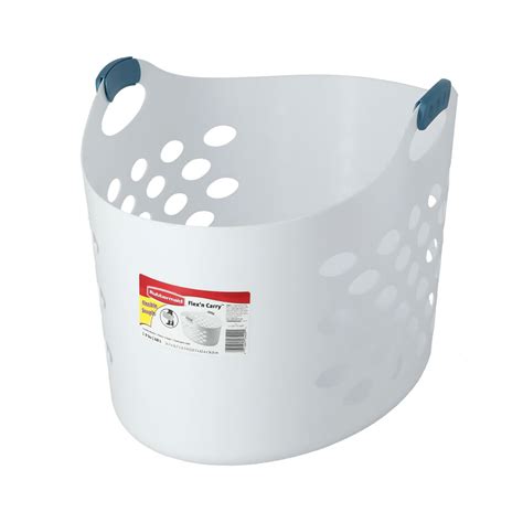 Rubbermaid Flex N Carry Laundry Basket White Dettol All Brands