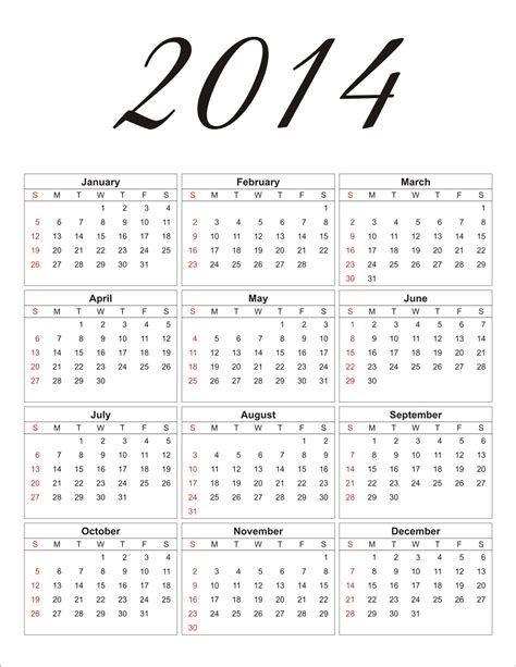 Free Printable 2014 Calendar Images And Pictures Becuo