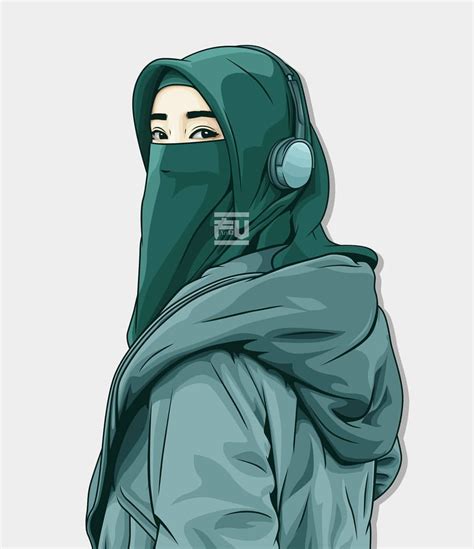 Vector With Coreldraw Vector Hijab Niqab Ahmadfu22 Vector Character