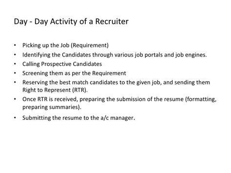 Hr Recruiter Job Responsibilities Free Documents