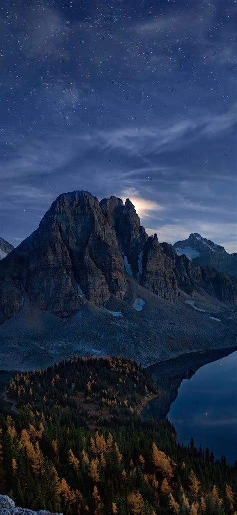 1440x3120 Beautiful Landscape Mountains At Night 1440x3120 Resolution