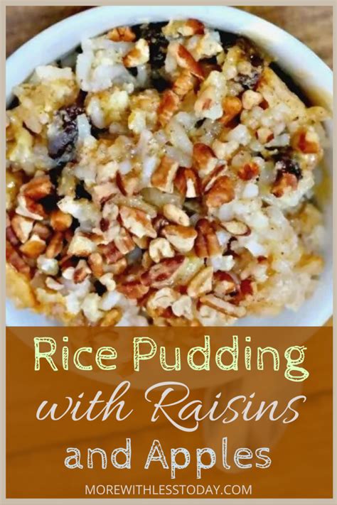 Rice Pudding With Raisins And Apples Delicious And Easy Dessert