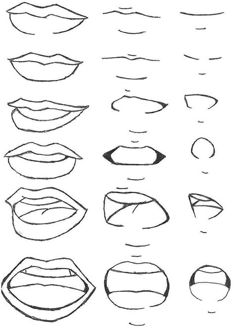 Manga Mouth Drawing At Getdrawings Tutoriais De Desenho Tutoriais De