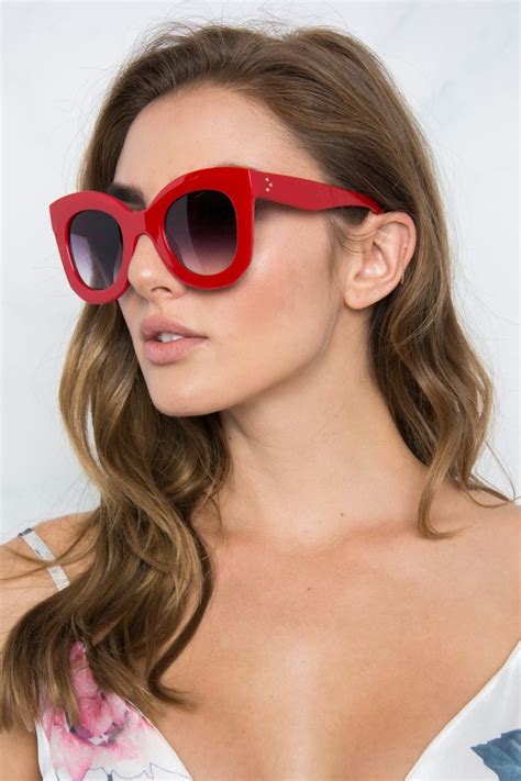 Red Oversized Sunglasses