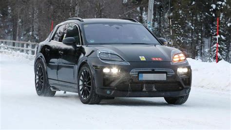 Porsche Macan Ev Spied On Test Unveiling Later This Year