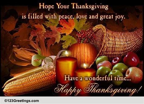 Thanksgiving Cards Free Thanksgiving Wishes Greeting Cards 123