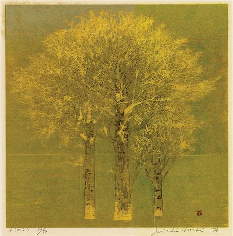 hoshi jōichi trees day sold egenolf gallery japanese prints