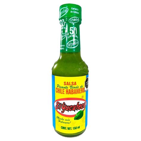 Salsa Picante El Yucateco Verde De Chile Habanero 150 Ml Walmart