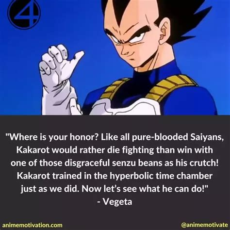 As mentioned, vegeta helped establish the classic anime trope of the hero's rival, and few quotes summarise that trope better than this one. What's your favorite inspirational Dragon Ball Z quote? - Quora