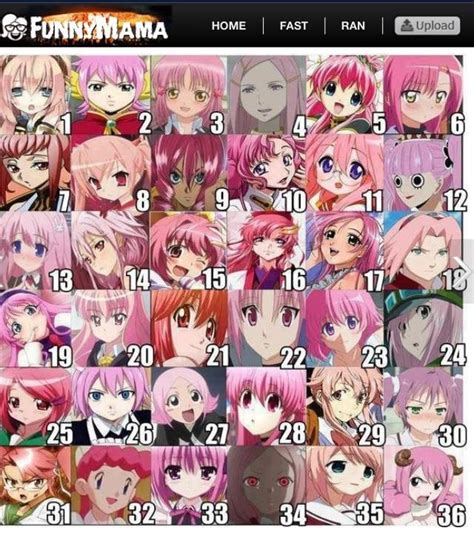 Pink Hair Characters Challenge Anime Amino