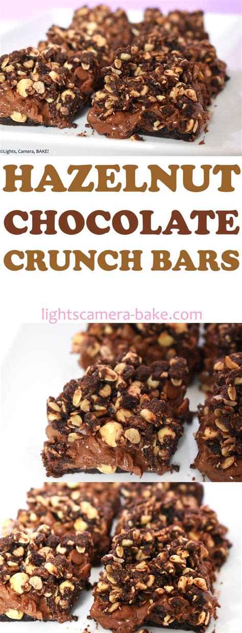 Hazelnut Chocolate Crumble Bars Lights Camera BAKE Addictive