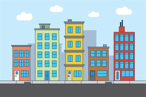 City Street Vector Art Icons And Graphics For Free Download