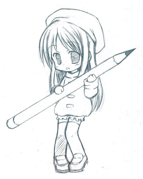 Chibi Pencil Cleared Chibi Drawings Anime Sketch Anime Drawings