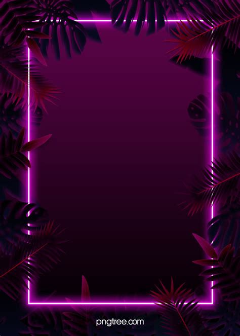 Tropical Plants Red Neon Effect Leaves Background Wallpaper Image For