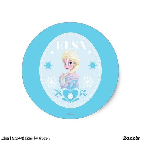 Elsa Snowflakes Classic Round Sticker Special Disneys Fozen