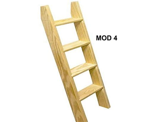 Solid Wood Ladder Library Ladder Unassembled Md4