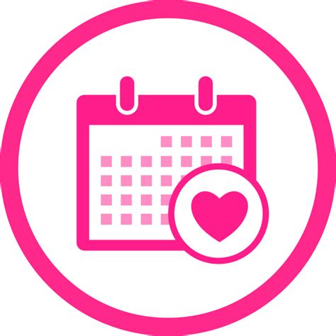 Calendar Pink Icon Customize And Print