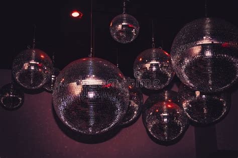 Disco Balls In A Nightclub Room Stock Photo Image Of Dark Light
