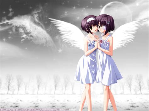 Ef A Fairy Tale Of The Two Wallpaper Twins Angel Minitokyo