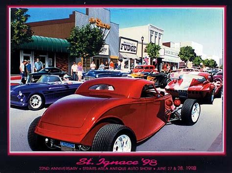St Ignace Car Show Poster 1998 18x24 Limited Edition Print 3000