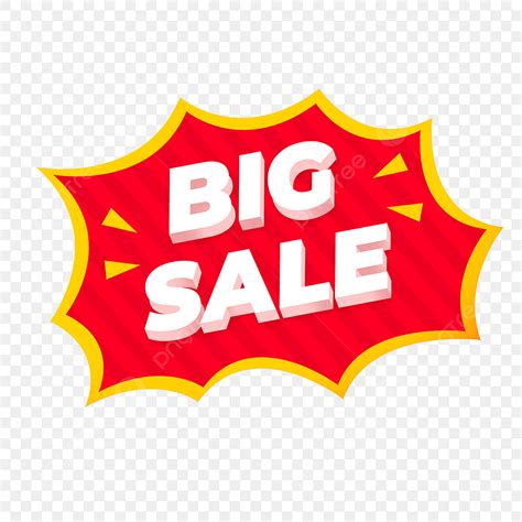 Big Sale Clipart Transparent Png Hd Big Sale Sign With Red And Yellow