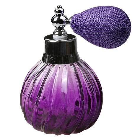 Purple Perfume Bottle 80ml 10x7 Stylish Retro Crystal Japan Attitude